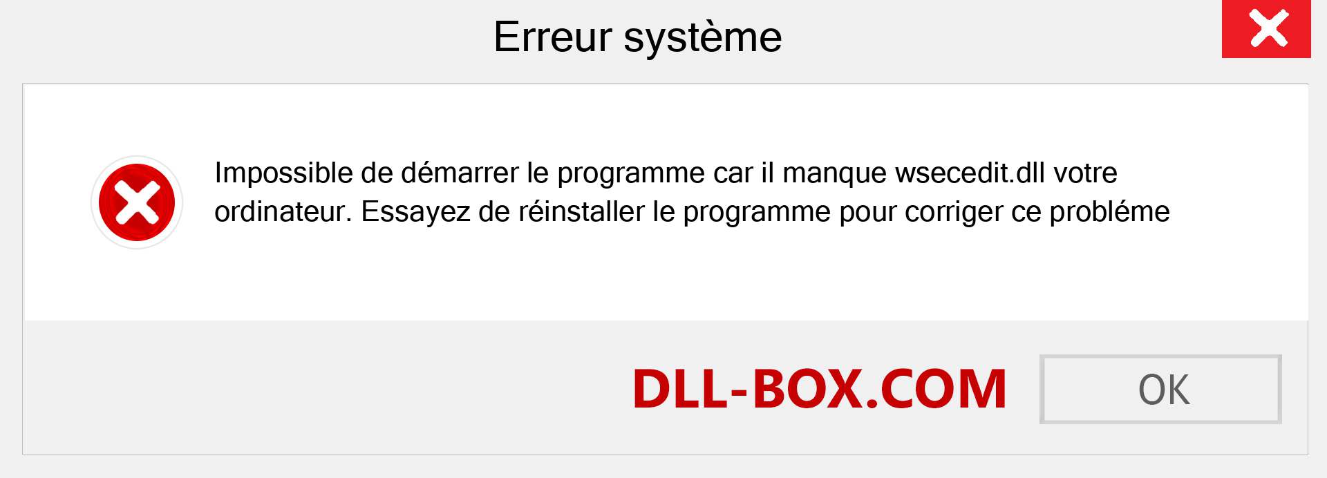 Le fichier wsecedit.dll est manquant ?. Télécharger pour Windows 7, 8, 10 - Correction de l'erreur manquante wsecedit dll sur Windows, photos, images